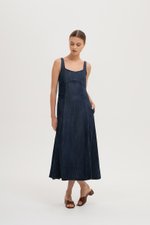 JANETTE DENIM MIDI DRESS (REGULAR) JANETTE DENIM MIDI DRESS (REGULAR)