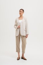 CAMILLE COLLARLESS BLAZER W/ SASH