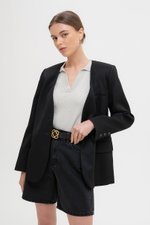 CAMILLE COLLARLESS BLAZER W/ SASH