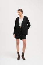CAMILLE COLLARLESS BLAZER W/ SASH