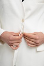 CAMILLE COLLARLESS BLAZER W/ SASH