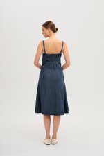 JANETTE DENIM MIDI DRESS (PETITE)