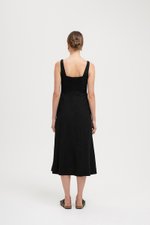 LILIANE PANELLED LINEN MIDI DRESS