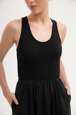 WENDY SCOOP NECK CONTRAST MIDI DRESS