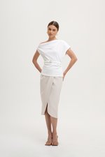 AMIRA ASYMMETRIC OFF SHOULDER TOP W BELT