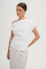 AMIRA ASYMMETRIC OFF SHOULDER TOP W BELT