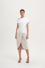 AMIRA ASYMMETRIC OFF SHOULDER TOP W BELT