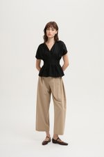 ANIKA PIN TUCK LINEN TOP