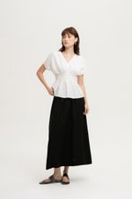 ANIKA PIN TUCK LINEN TOP