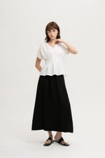 ANIKA PIN TUCK LINEN TOP