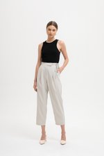 GAYLE TIE WAIST TAPERED PANTS GAYLE TIE WAIST TAPERED PANTS