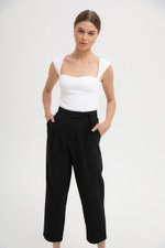 GAYLE TIE WAIST TAPERED PANTS GAYLE TIE WAIST TAPERED PANTS