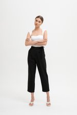 GAYLE TIE WAIST TAPERED PANTS GAYLE TIE WAIST TAPERED PANTS