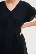 FRIEDA PLEATED LINEN MIDI DRESS FRIEDA PLEATED LINEN MIDI DRESS