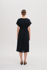 FRIEDA PLEATED LINEN MIDI DRESS FRIEDA PLEATED LINEN MIDI DRESS