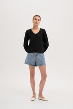 MADELINE PETER PAN COLLAR LONG SLEEVE TOP MADELINE PETER PAN COLLAR LONG SLEEVE TOP