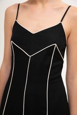 *BACKORDER 2* MAUREEN CONTRAST TRIM CAMI LINEN DRESS