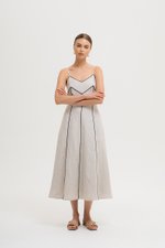 *BACKORDER 2* MAUREEN CONTRAST TRIM CAMI LINEN DRESS