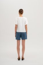 ALLANA PUFF SLEEVE LINEN TOP