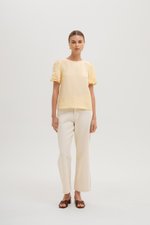 ALLANA PUFF SLEEVE LINEN TOP