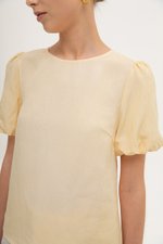 ALLANA PUFF SLEEVE LINEN TOP