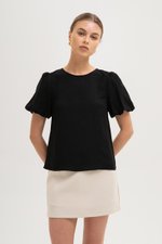 ALLANA PUFF SLEEVE LINEN TOP