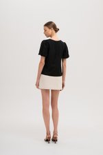 ALLANA PUFF SLEEVE LINEN TOP