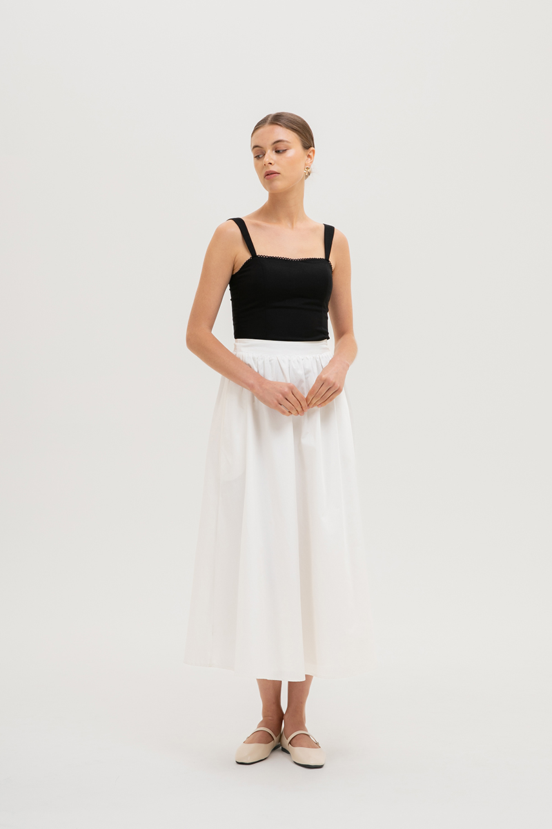 VERALYN SWEET HEART BUSTIER LINEN TOP