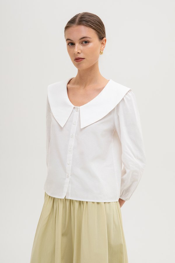 MADELINE PETER PAN COLLAR LONG SLEEVE TOP