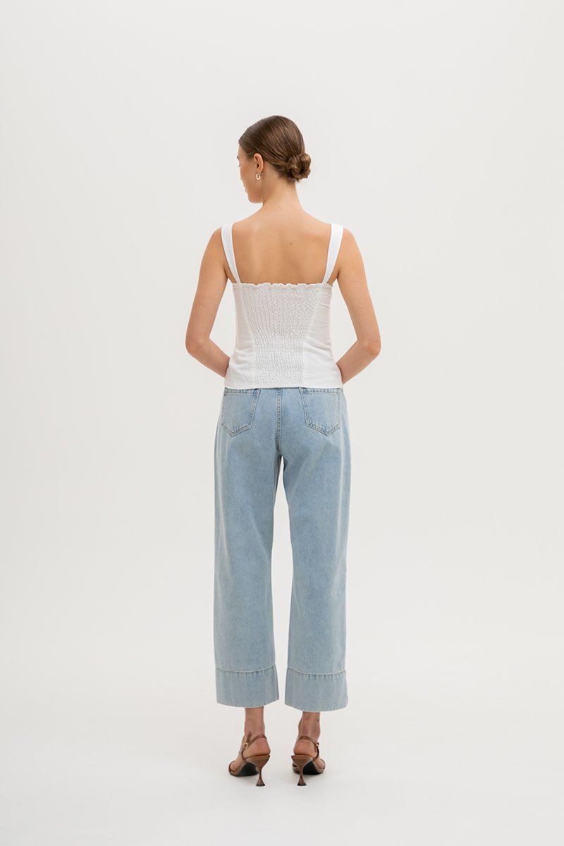 VERALYN SWEET HEART BUSTIER LINEN TOP VERALYN SWEET HEART BUSTIER LINEN TOP