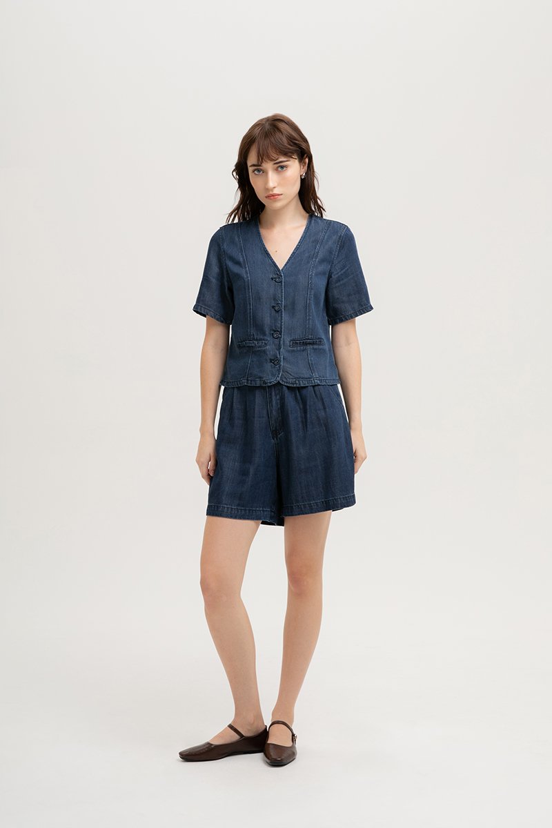 DANELLE DENIM LONG SHORTS