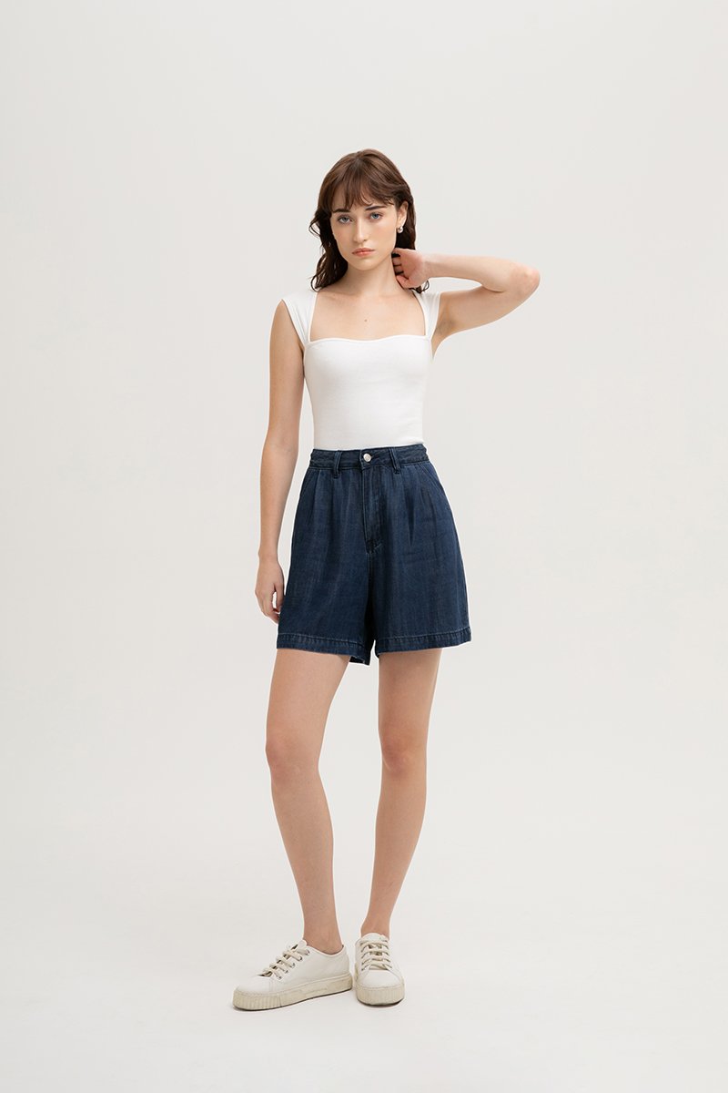 DANELLE DENIM LONG SHORTS
