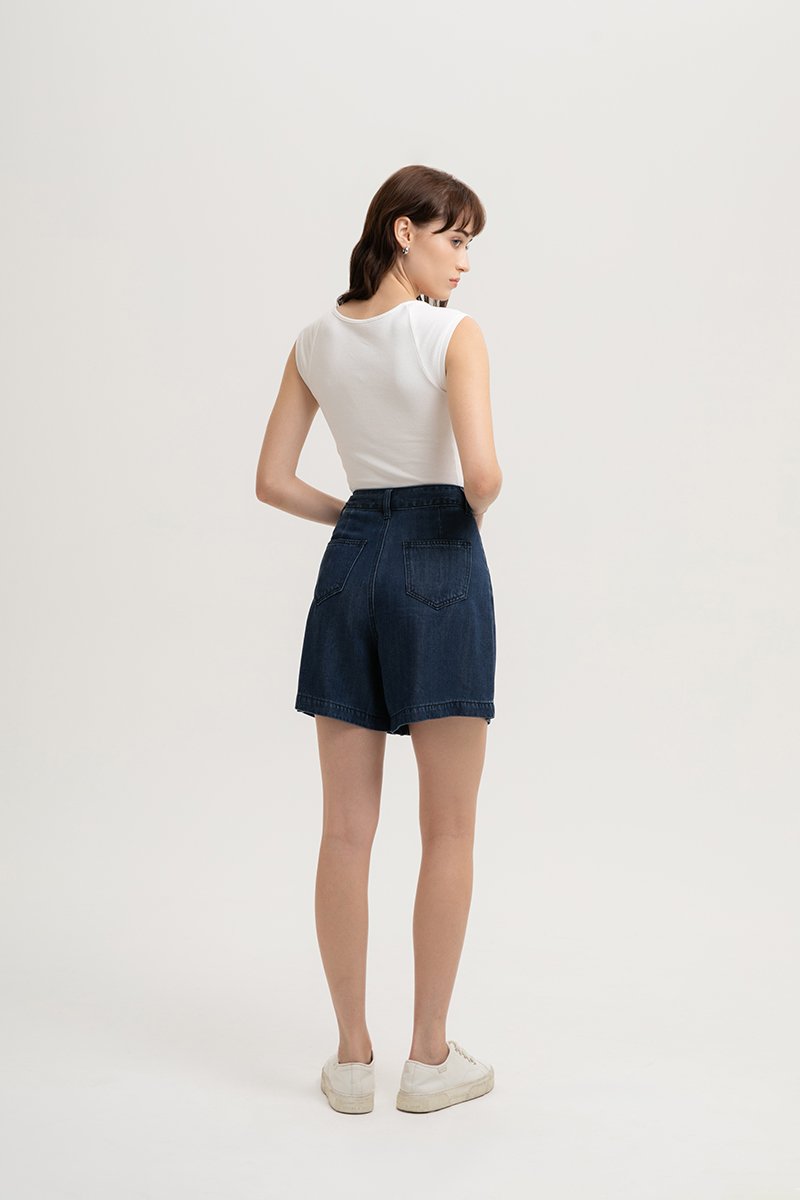 DANELLE DENIM LONG SHORTS