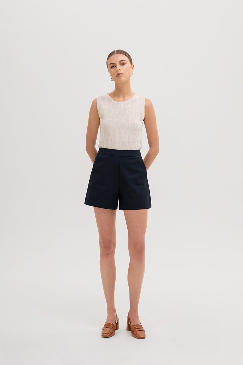 LYON HIGH WAISTED TAILORED SHORTS