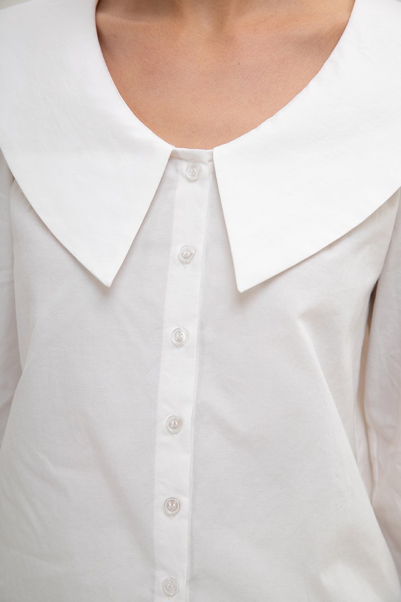 MADELINE PETER PAN COLLAR LONG SLEEVE TOP