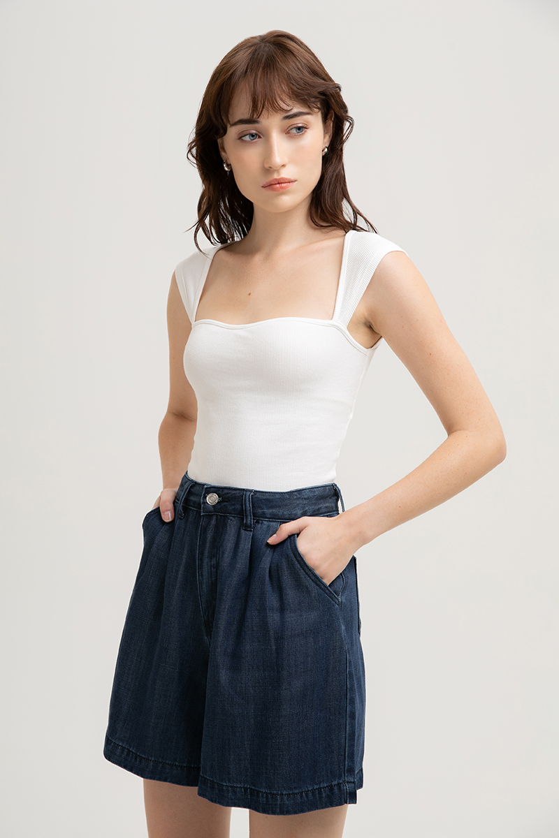 DANELLE DENIM LONG SHORTS