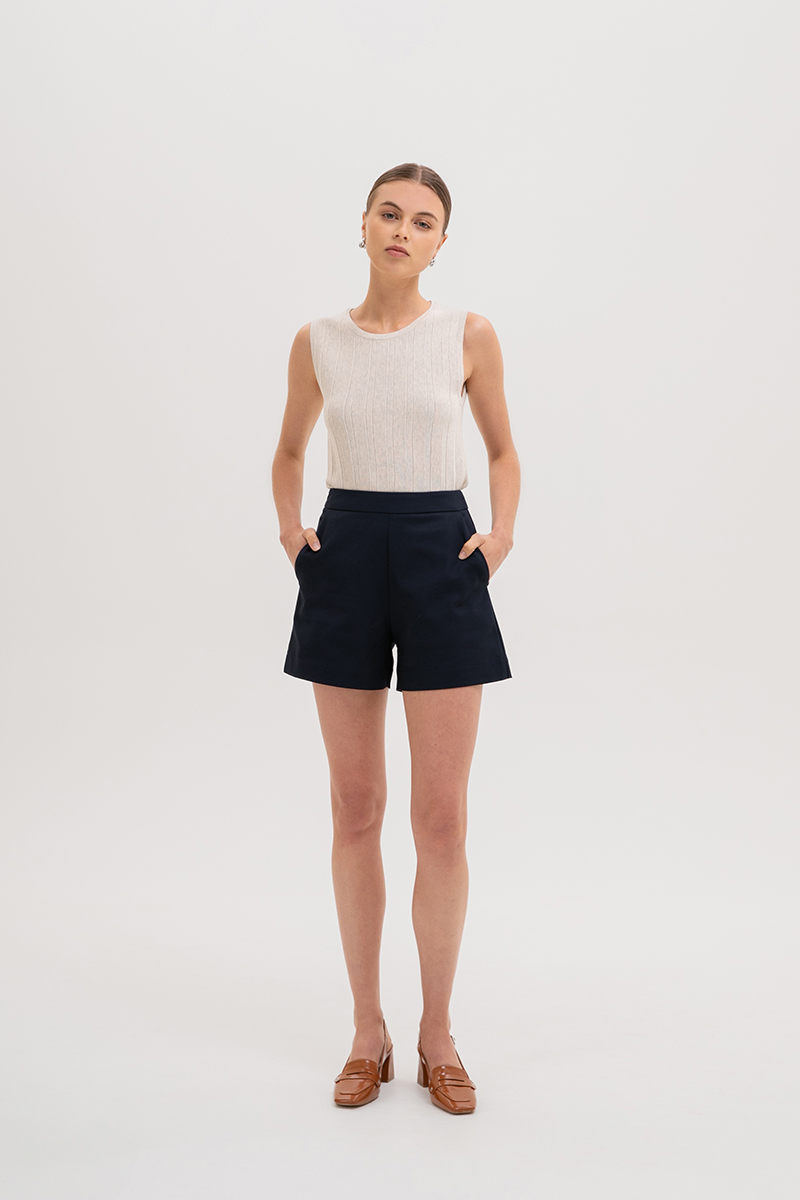 LYON HIGH WAISTED TAILORED SHORTS