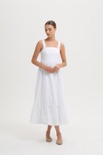 ODETTE LACE TRIM MIDI DRESS