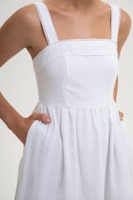 ODETTE LACE TRIM MIDI DRESS