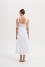 ODETTE LACE TRIM MIDI DRESS