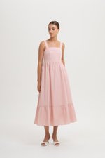 ODETTE LACE TRIM MIDI DRESS