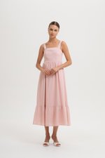 ODETTE LACE TRIM MIDI DRESS