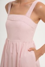 ODETTE LACE TRIM MIDI DRESS