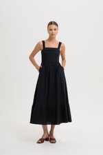 ODETTE LACE TRIM MIDI DRESS