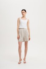 DANIELLE BUTTONDOWN BUSTIER TOP DANIELLE BUTTONDOWN BUSTIER TOP