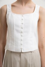 DANIELLE BUTTONDOWN BUSTIER TOP DANIELLE BUTTONDOWN BUSTIER TOP
