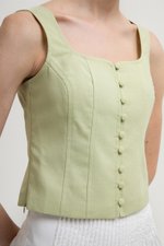 DANIELLE BUTTONDOWN BUSTIER TOP DANIELLE BUTTONDOWN BUSTIER TOP
