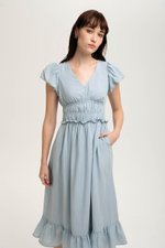 SINTRA RUCHED WAIST MAXI DRESS (PETITE)