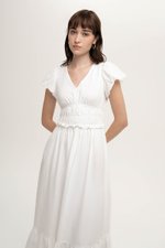 SINTRA RUCHED WAIST MAXI DRESS (PETITE)