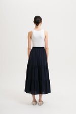 SEINE TIERED DRAWSTRING MAXI SKIRT